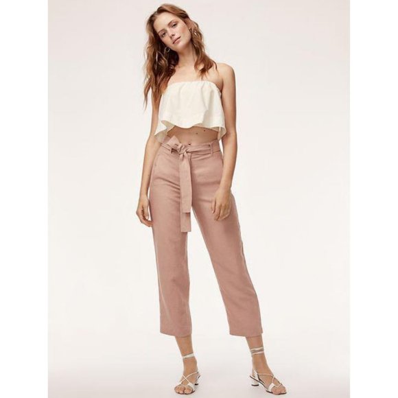 Wilfred Jallade Linen Pants Roebuck Size 8 Iconic Trousers NWT Aritzia - Picture 2 of 6
